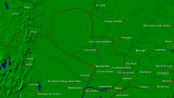 Paraguay Städte + Grenzen 1600x900